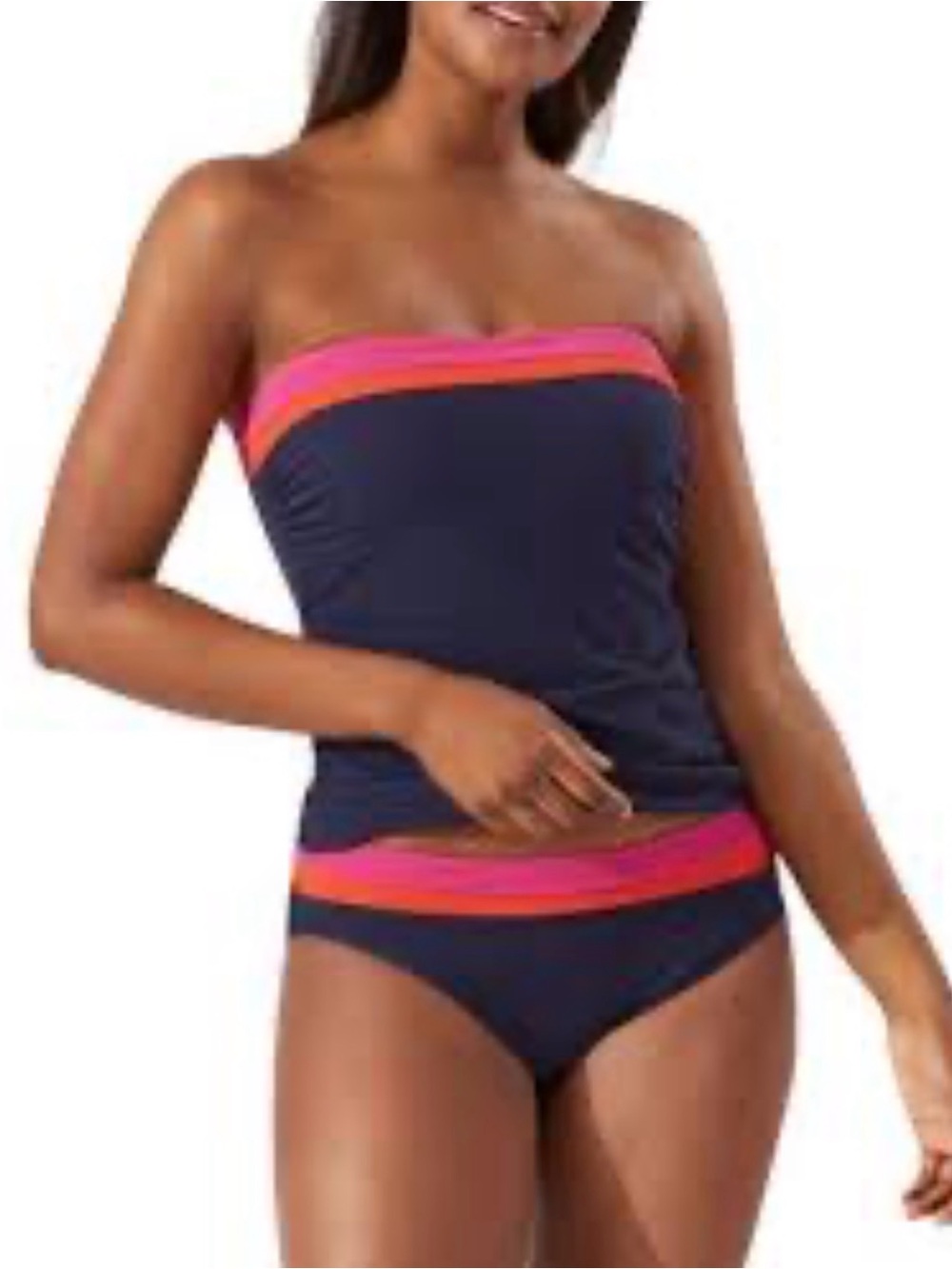 Tommy Bahama Island Cays Color Block Bandeau Tankini
